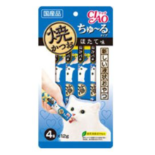 [Sold out] Inaba CIAO Churu Grilled Bonito and Scallop Flavor Cat Food Made in Japan (12g x 4 bottles)