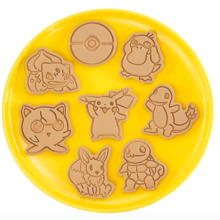 for Pokemon Cookie Mold Pokemon Cookie Mold Pikachu Cookie Mold Confectionery Supplies Kitchen Press Type Kitchen Lunch Box Confectionery Handmade Gift (Set of 8)