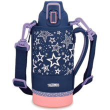 Thermos Water Bottle Vacuum Insulated Sports Bottle 0.8L Navy Peach Cold Insulated FHT-802F NVPC