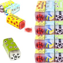 Mecyhomu Eraser Football Pattern Pencil Eraser Set Stationery Novelty School Office Children Students DIY Drawing Portable 12 Piece Set (12 Pieces) (12)